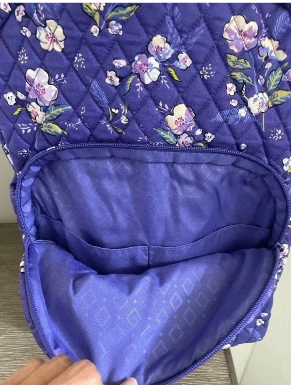Vera Bradley backpack Purple wild roses large backpack Floral